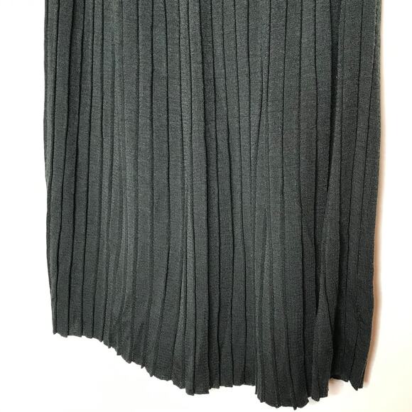 Vtg Maerz Muenchen Pleated Midi Skirt US Size 8 A-Line Gray Knit West Germany - Picture 6 of 11